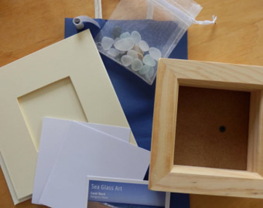 Make your own Sea Glass Picture and Card - DIY Craft kit for Adults 