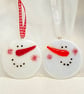 Fused Glass Snowman Decoration - Image 5