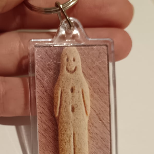 Christmas gingerbread man themed photography keyring