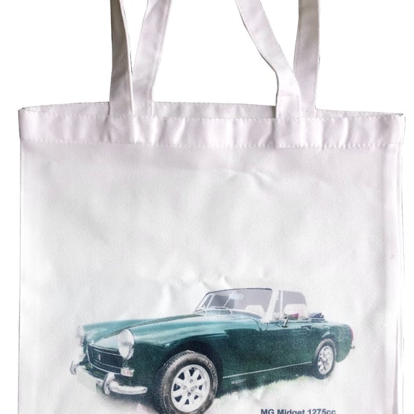 MG Midget Mk3 - Shopping Tote Bag - Approx Size 39x37cm plus Handles