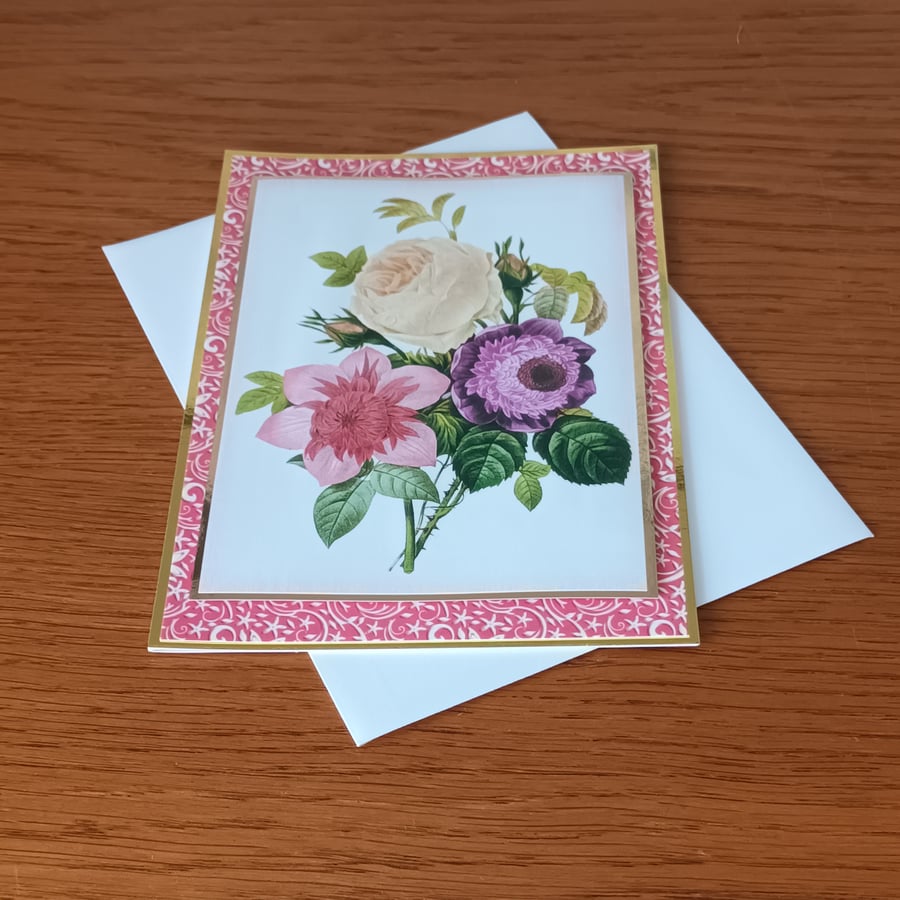 Beautiful blank floral card