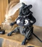 'Lumen', a black porcelain and textile mouse imp. - Image 7