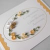 Quilled 50th anniversary card