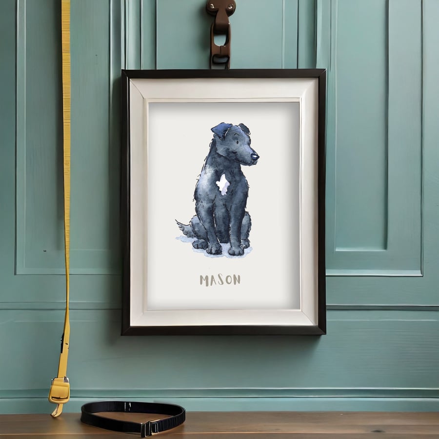 Patterdale Personalised Dog Print