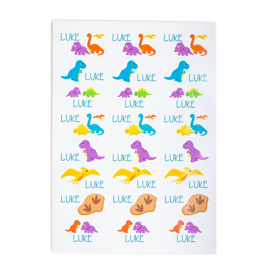 Personalised Dinosaur Stickers