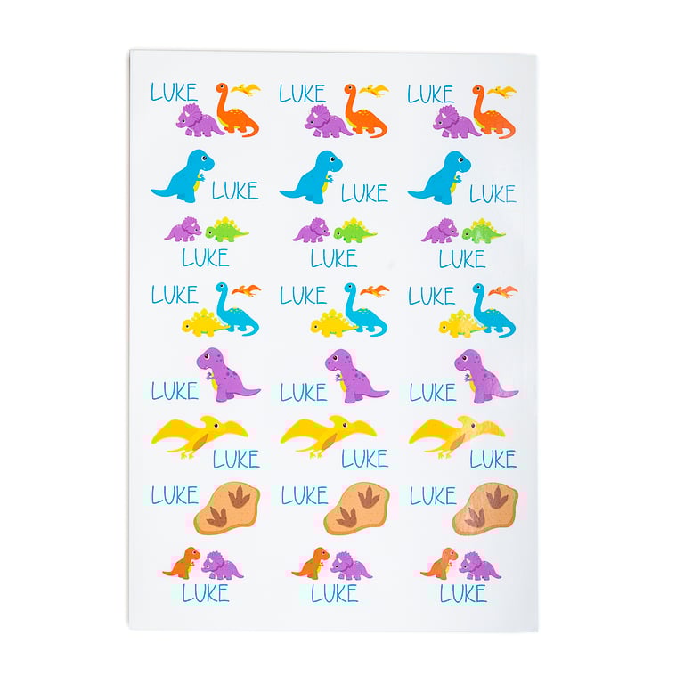 Personalised Dinosaur Stickers