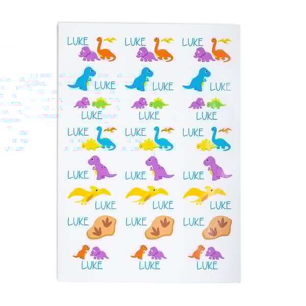 Personalised Dinosaur Stickers