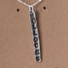 Fine Silver Bollocks Necklace