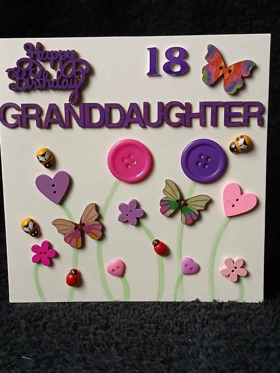 Granddaughter 18th birthday card 