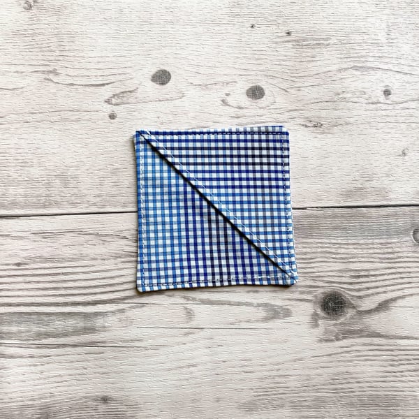 Fabric corner bookmark. Checked themed. Cotton. Book lovers gift. Small present.