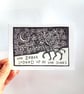 Magpie and Zebra Cards - Set of 2 - READY TO SHIP - Image 4