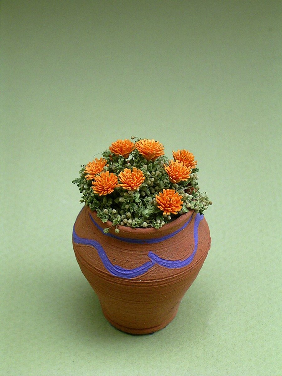 DIY Marigold Flower Kit for 12th scale Dollhouses