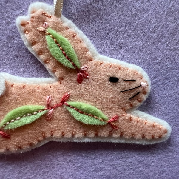 Peach Fuzz Appliqué Bunny