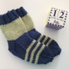 Hand knitted baby socks