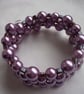 LILAC FROST WITH ROSE AND AMETHYST INLAY BRACELET.  184 - Image 3