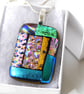 Luxury Fused Dichroic Glass Pendant P014 Silver plated chain - Image 2