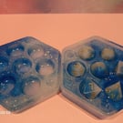 Blue and White Dice Set