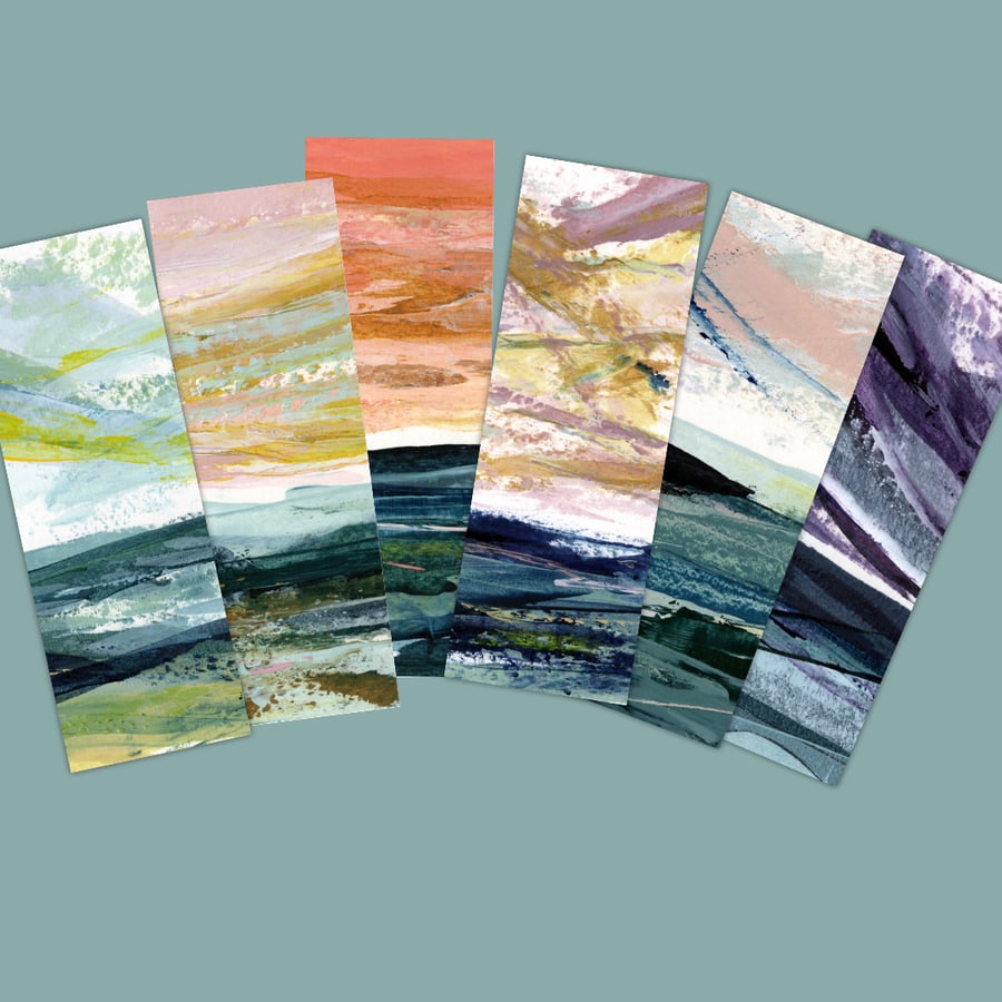 Perfectly Imperfect Seascape 6 Bookmarks Set - 108