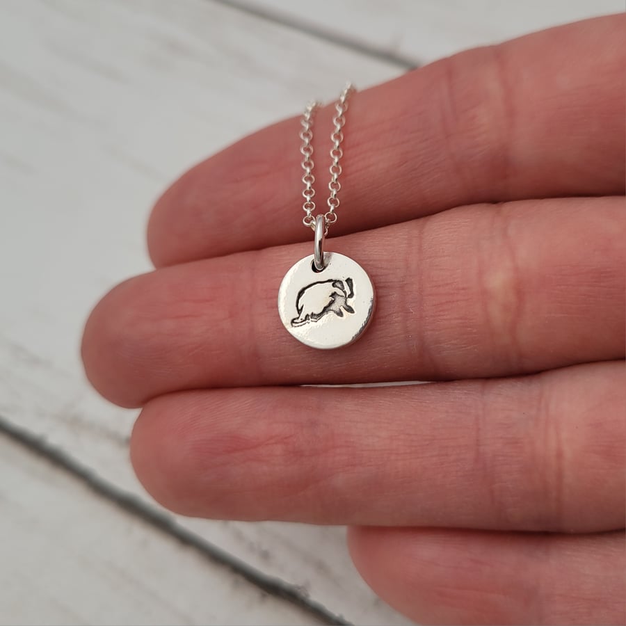 Perfectly Imperfect Tiny Badger Pendant