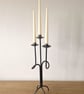 Three Prong Metal Candle Holder or Candelabra - Image 5