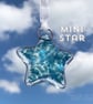 MINI Dark Aqua & Blue Fused Glass Star