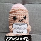 Crochet Emotional Support Willy – Handmade Funny Gift, Soft Novelty Toy