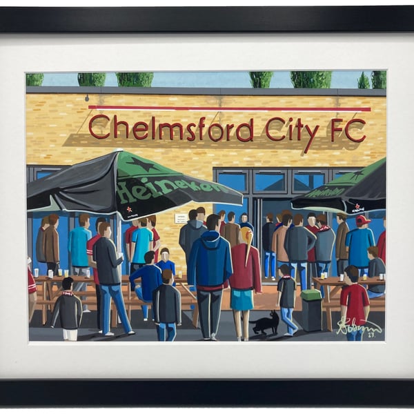 Chelmsford City F.C, Melbourne Stadium, Football Memorabilia Art Print