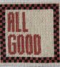 ALL GOOD Needlepoint Pattern – Digital Tapestry Chart PDF
