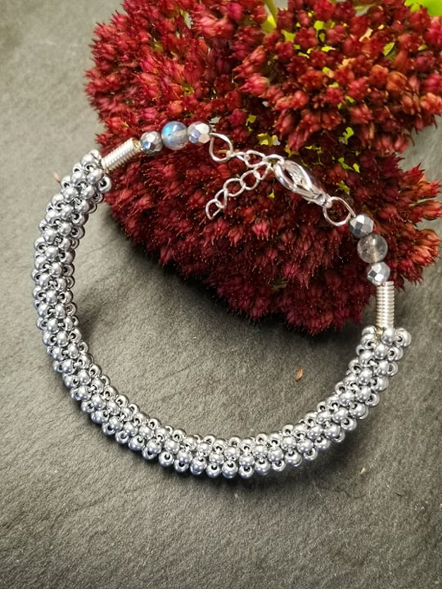 Seconds Sunday Beaded Wirework Bracelet