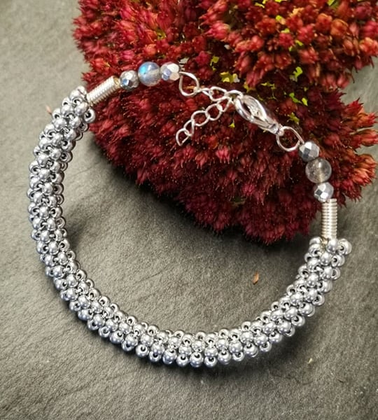 Seconds Sunday Beaded Wirework Bracelet