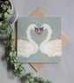 Swans card, Valentine's day, 13th Wedding Anniversary card, Lace Anniversary - Image 5
