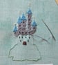 Tiny Fairy Tale Castle Hand Embroidered Picture, Textile Art - Image 5