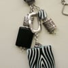 Zebra Print Drop Cluster Necklace   KCJ523