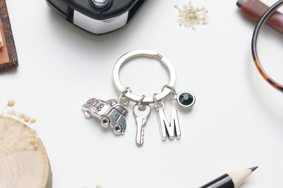 Personalised First Car Keyring - New Driver Gift. Just Passed.