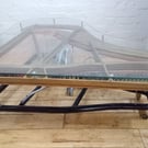 Floating Coffee Table from a Baby Grand Piano Trensegrity Design