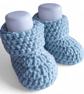 Crocheted Newborn Baby Booties in Duck Egg Blue , Baby Gift, Gender Neutral  - Image 5