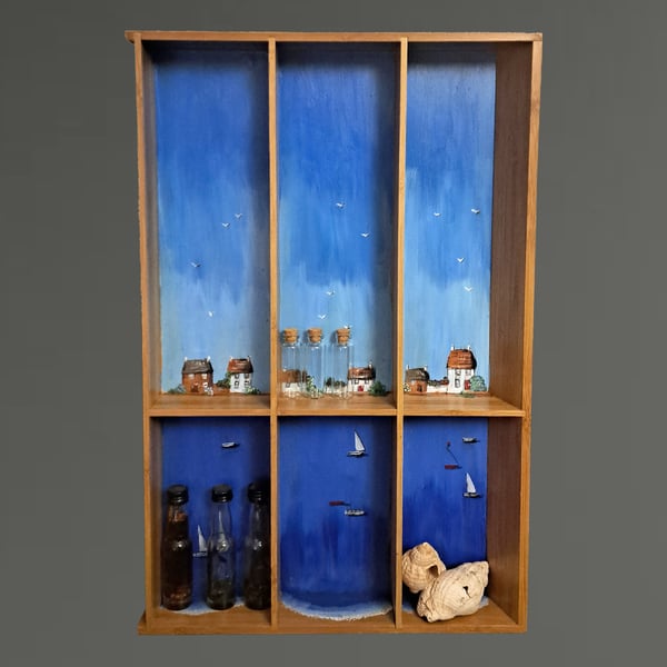 Handpainted shelf for trinkets