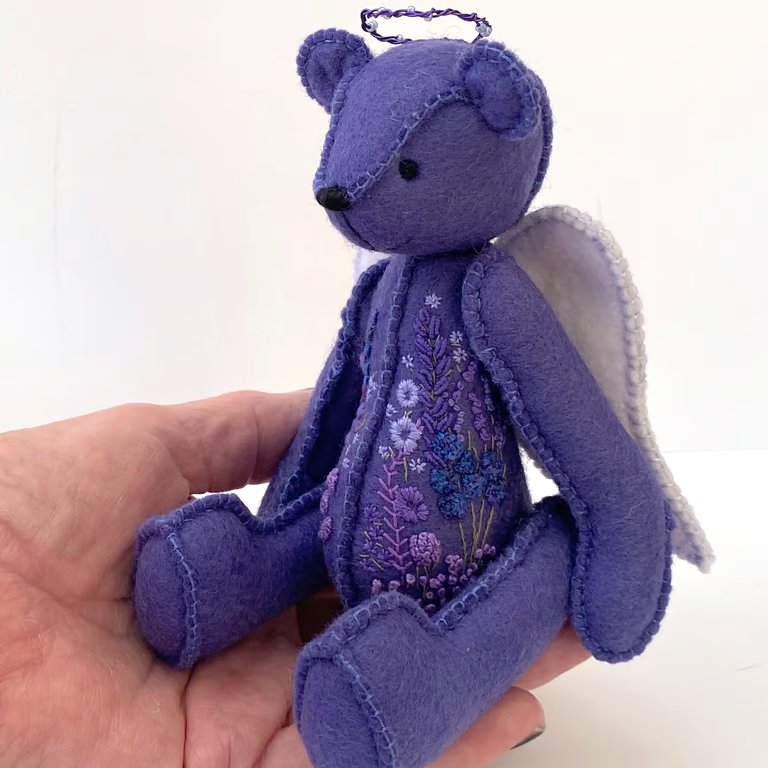 Angel Teddy bear. One of a kind collectable artist bear, Keepsake by Bearlescent