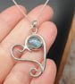Sterling Silver 925 Unique Heart Pendant With Labradorite - Image 8