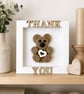 Personalised Teacher Thank You Gift Twine Bear Frame Nursery Leaving Present