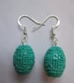 Fantastic Asian Vintage Decoration Gorgeous Stone Powder Craft Elegant Earrings
