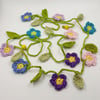 Crochet Floral Garland in Spring Colours