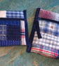 Indigo Patchwork Travel Pouch – Passport & Essentials, Fabric Zipper Pouch - Image 2