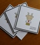 Pack of 3 Christmas Cards - Reindeer - Image 3