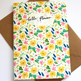 Hello flower card