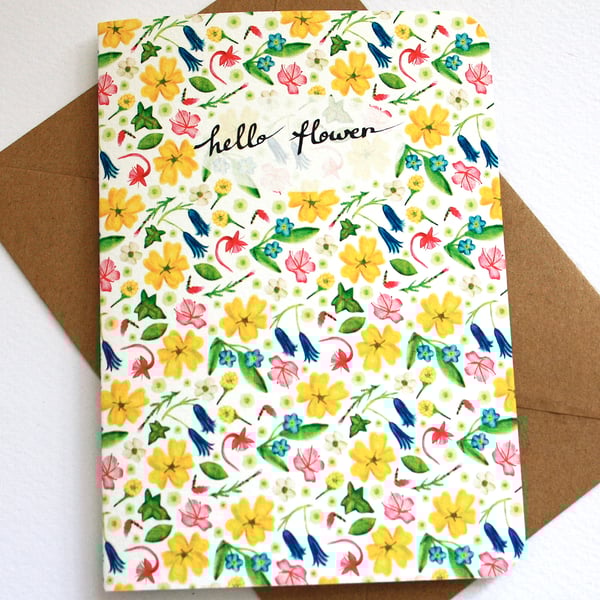 Hello flower card