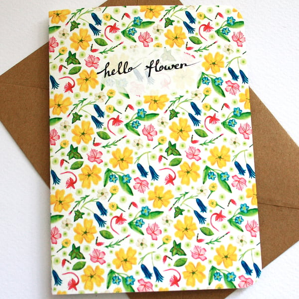 Hello flower card