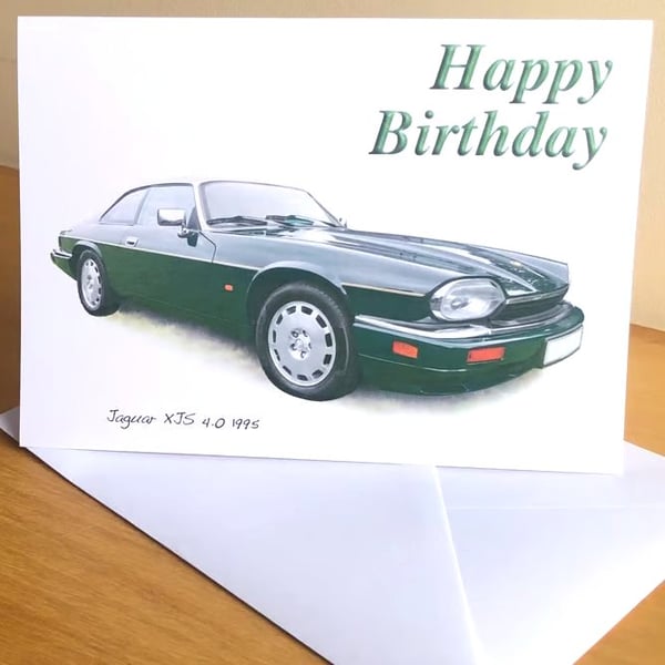 Jaguar XJS 4.0 1995 - Birthday, Anniversary, Retirement or Plain Card