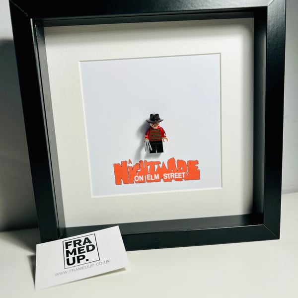 NIGHTMARE ON ELM STREET - FREDDY - Framed custom minifigure 