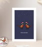 Mum and Dad Christmas Card - Pheasant Christmas Card - Hand Drawn A6 Xmas card - Image 5